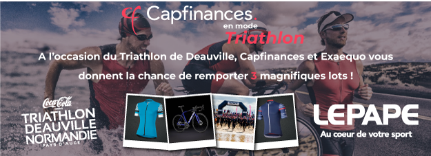 Jeu concours Capfinances partenaire du Triathlon Deauville Normandie